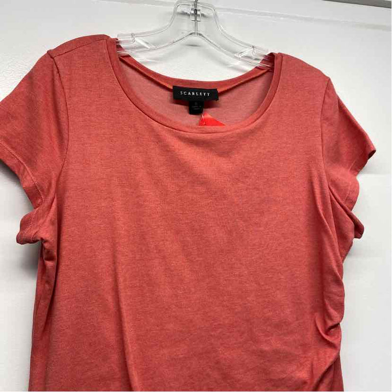 Scarlett Size L-XL Women's Peach Solid T-Shirt Dress