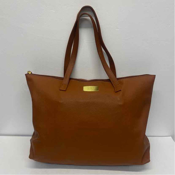 Joy Brown Leather Pebbled Tote Handbag