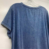 Billy T Size L Women's Blue Tweed T-Shirt Dress