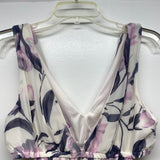 Sienna Sky Size M Women's White-Multicolor Floral Maxi-Halter Dress