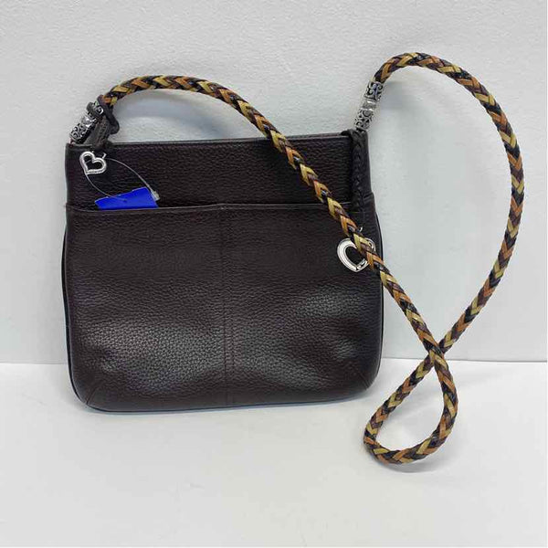 Brighton Brown Leather Pebbled Crossbody Handbag