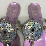 Jack Rogers Size 6 Women's Pink Iridescent Camel Toe Sandals