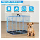 Blue Meta Top Paw 24" folding crate