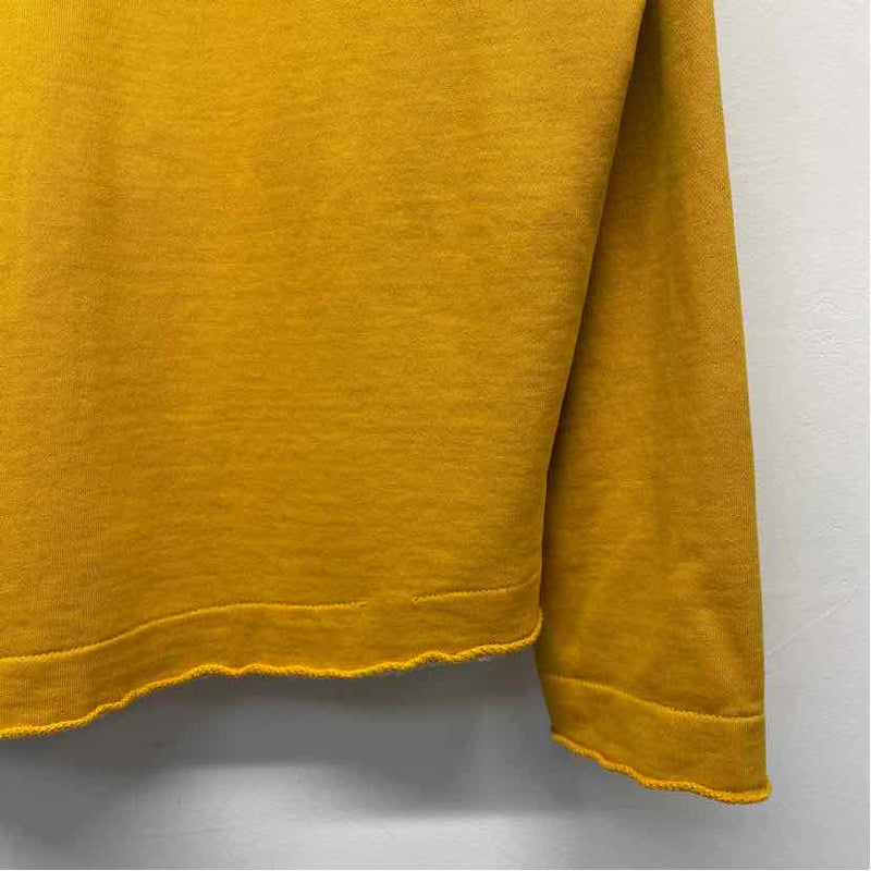 Carbon 2 Cobalt Women's Size L Yellow Solid Button Up Sweatshirt
