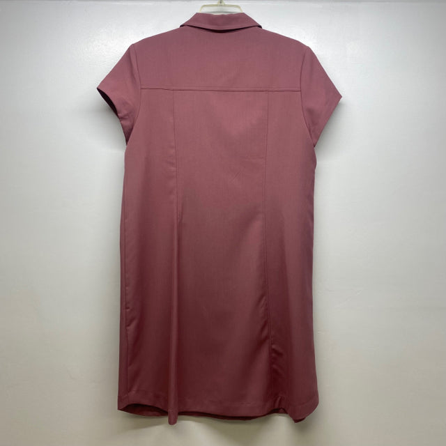 Sharagano Size 14-XL Women's Rose Solid Short Sleeve Dress
