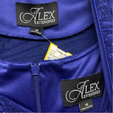 Alex Evenings Size 18-2x Women's Blue Shimmer 2 Piece Dress