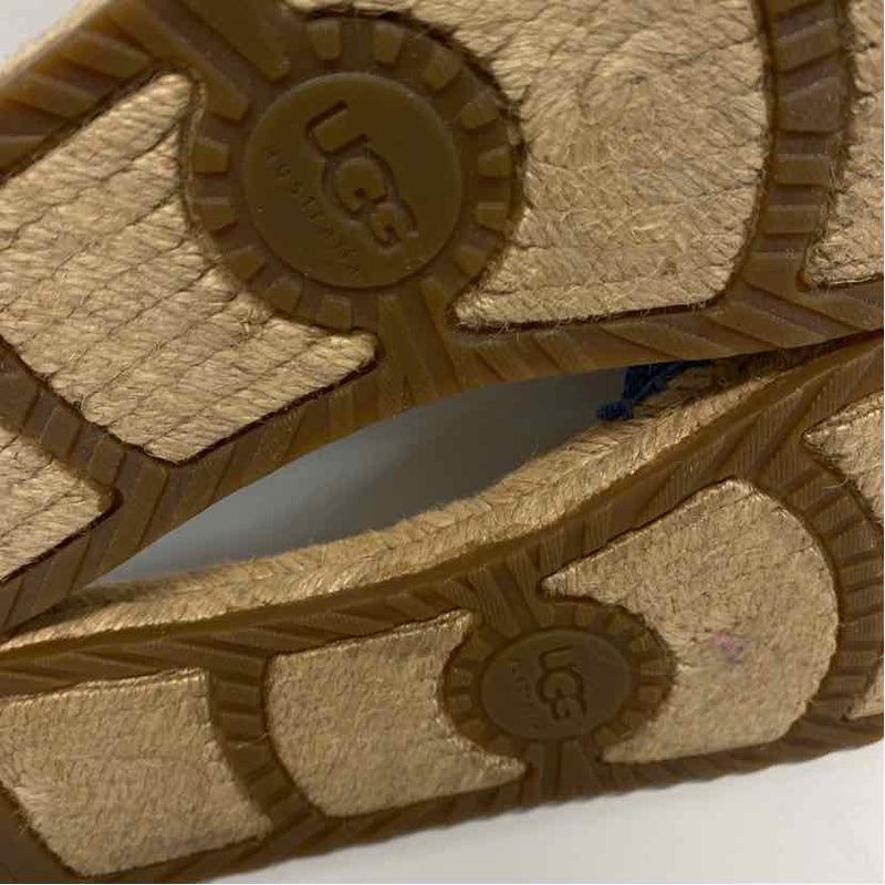 Ugg Size 9 Women's Blue Pattern Espadrille Flats Slide Sandals