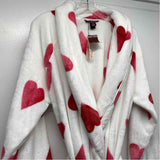 Victoria's Secret Women's White-Pink Heart Belted Robe