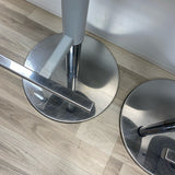 Set of 3 Ikea Light Gray Metal Stool