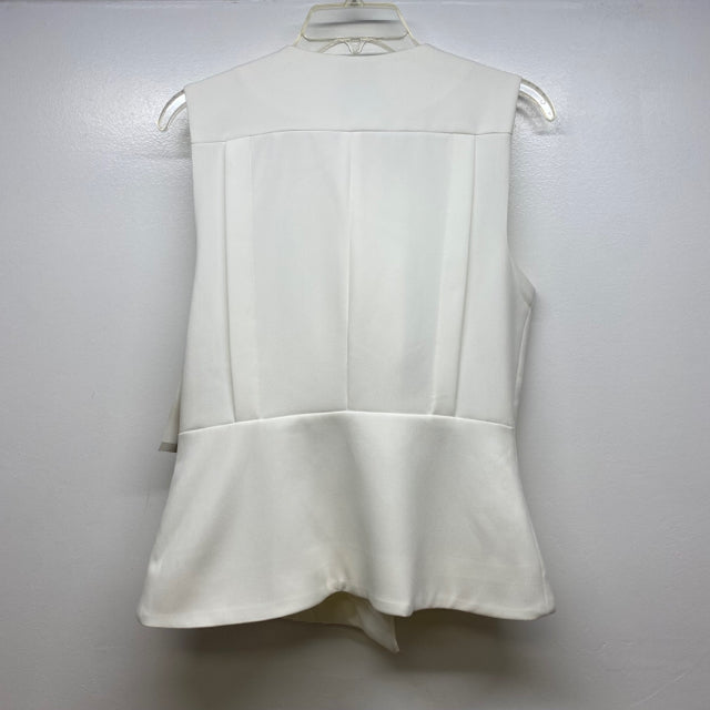 XOXO Women's Size M White Solid Zip Up Vest