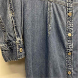Levis Size Xl Women's Blue Solid Shirt Dress