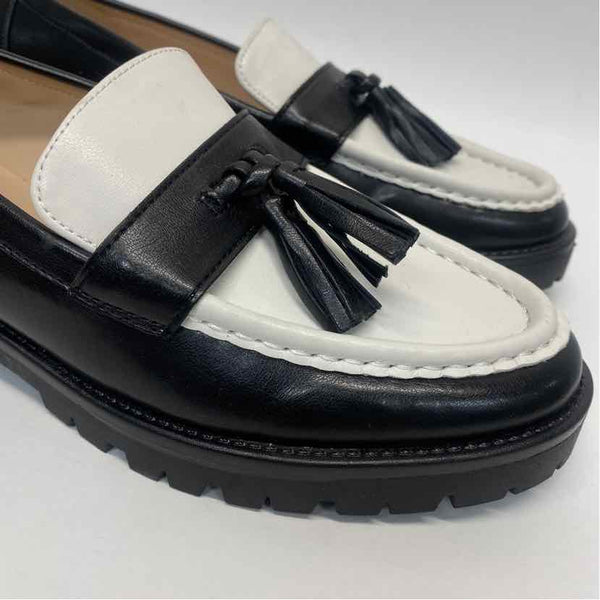 Bandolino Size 10 Women's Black-White Color Block Loafer Shoes