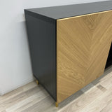 Ikea Black-Tan Cabinet