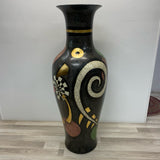 Black multi Ceramic Vase