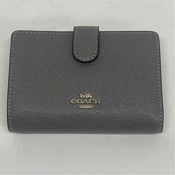 Coach Gray Solid Leather Wallet