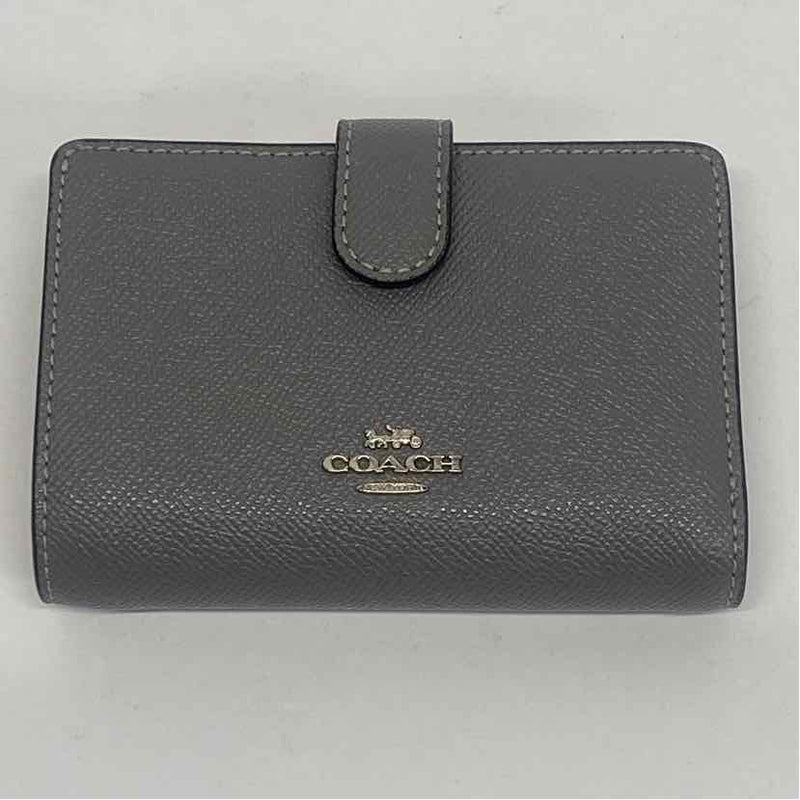 Coach Gray Solid Leather Wallet