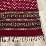 Tibet Red Yak Wool Elephants Fringed Shawl