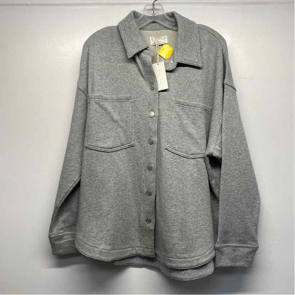 Z Supply Women's Size M Gray Tweed Button Up Jacket