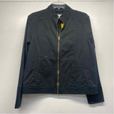 Aventura Women's Size M Charcoal Solid Zip Mock Neck Jacket