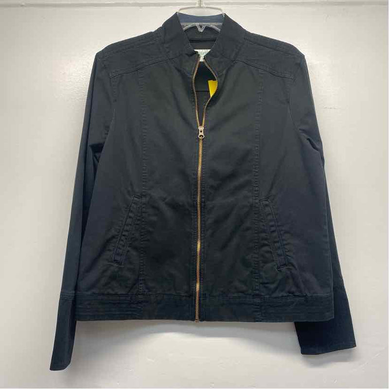 Aventura Women's Size M Charcoal Solid Zip Mock Neck Jacket