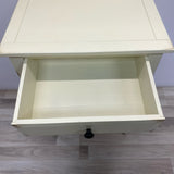 Off White One Drawer Wood Side Table