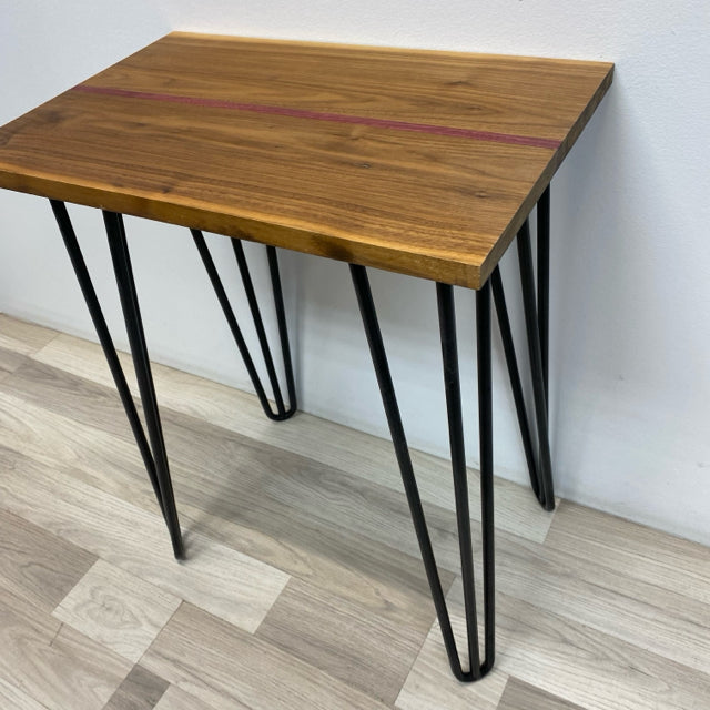 Walnut and Purple Heart Wood Side Table