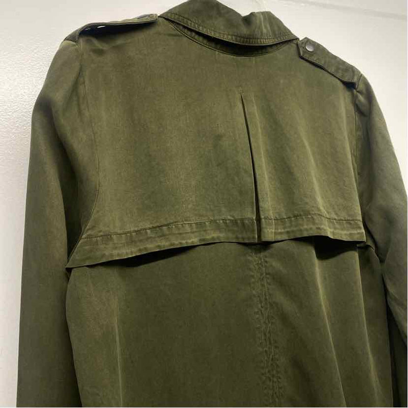 Willow & Clay Women's Size M Green Solid Utility Jacket