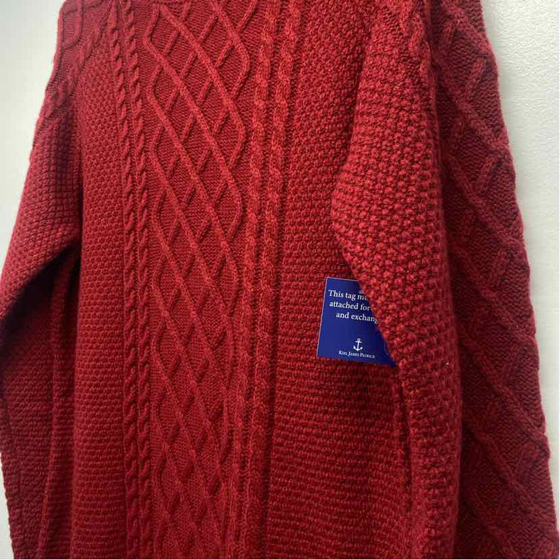 Kiel James Patrick Size L Women's Red Roses Sweater Dress