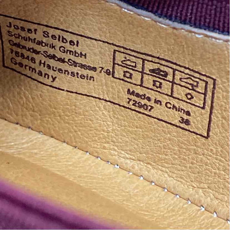 Josef Seibel Size 38-7 Women's Burgundy Solid Flats Shoes