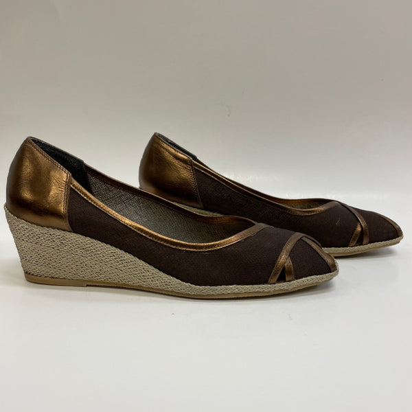 Sesto Meucci Women's Size 9 Bronze Solid Wedge Shoes