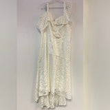 City Chic Size 2X-20 Women's Ivory Solid Maxi-Spaghetti Strap Dress