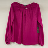 Vince Camuto Size XS Women's Fuschia Pattern Peek a Boo Blouse