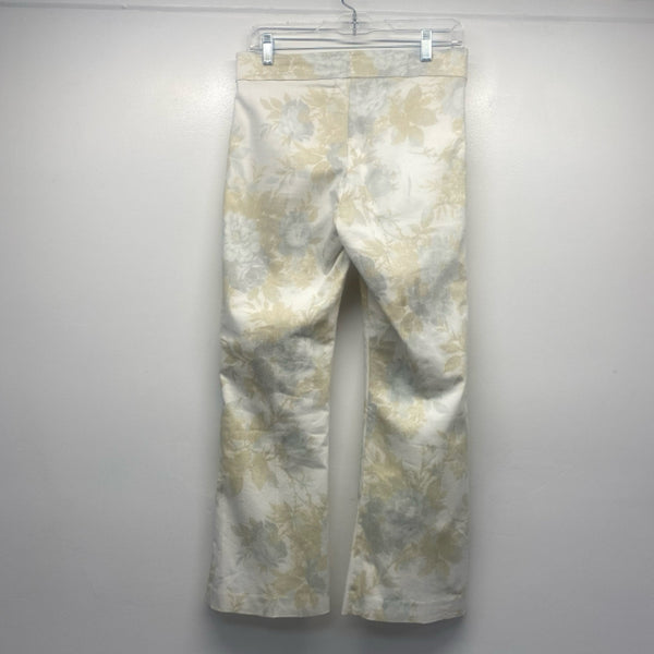 Avenue Montaigne Size 6 Women's White-Multicolor Floral Pull On Pants