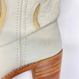 Frye Size 6.5 Women's White Embroidered Western Boots