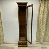 Ethan Allen Brown Wood-Glass Curio Cabinet