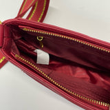 Joy Red Pebbled Leather Crossbody Handbag