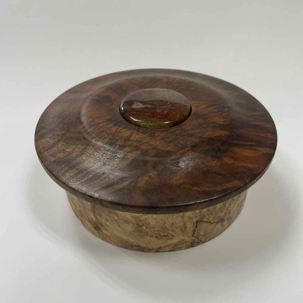 Brown Wood Jar