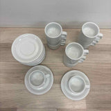 Naaman White Porcelain Cup and Saucer