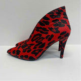 Jeffrey Campbell Size 8 Women's Red-Black Animal Print High Heel Booties