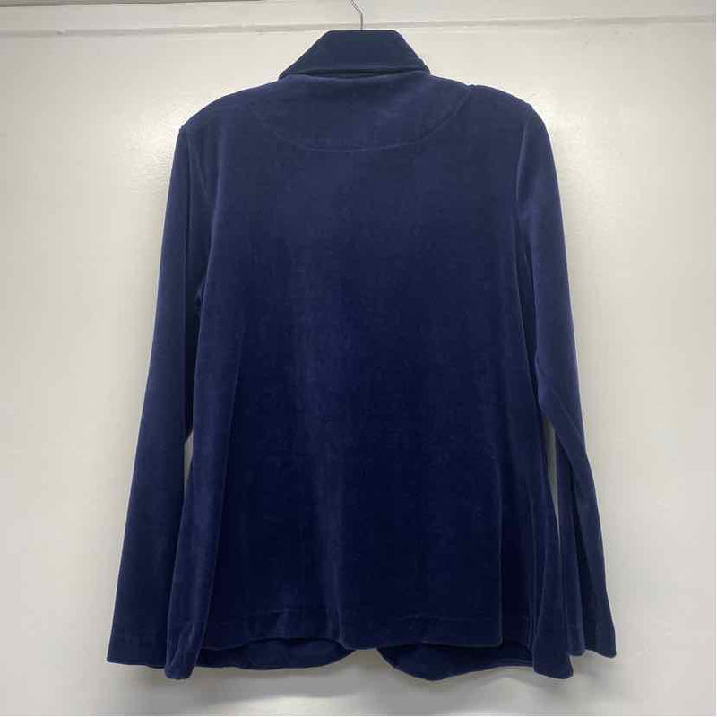 Lesley Evers Women's Size Xl Navy Solid Blazer Jacket