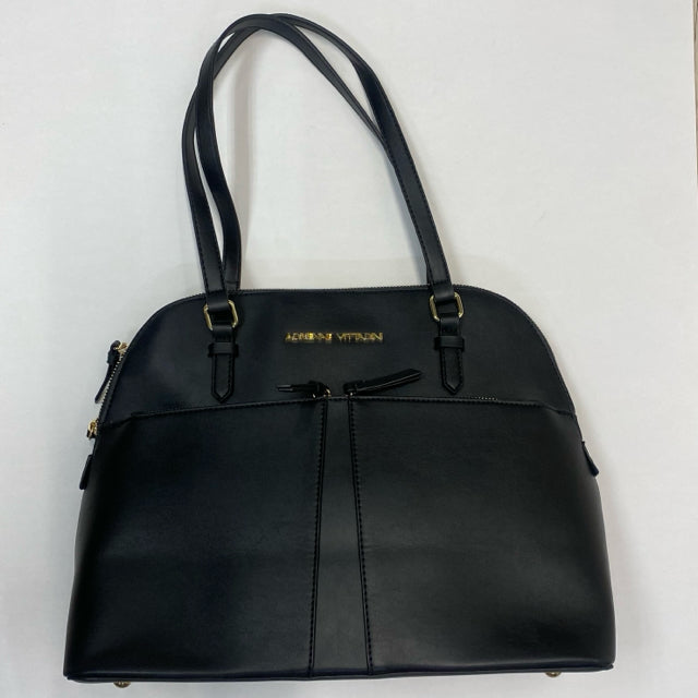 Adrienne Vittadini Black Solid Shoulder Handbag