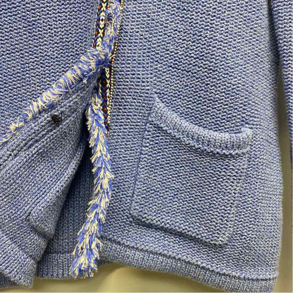 J.McLaughlin Size S Women's Blue Embroidered Button Up Sweater