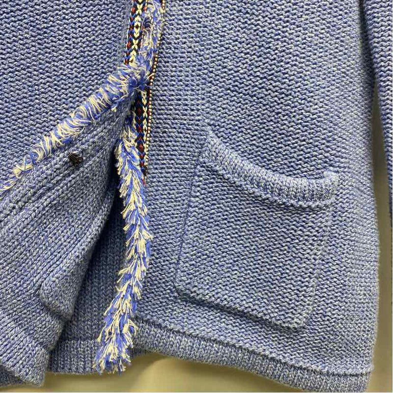 J.McLaughlin Size S Women's Blue Embroidered Button Up Sweater