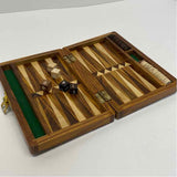 backgammon folding wood traveling box Game