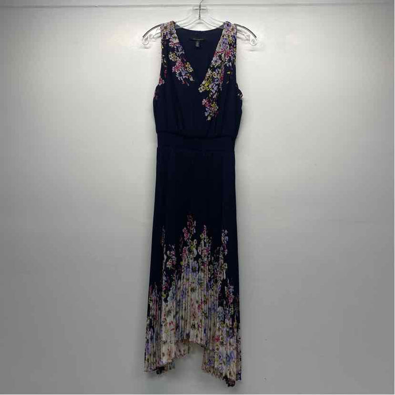 White House Black Market Size 6-S Women's Navy-Multicolor Floral Dress