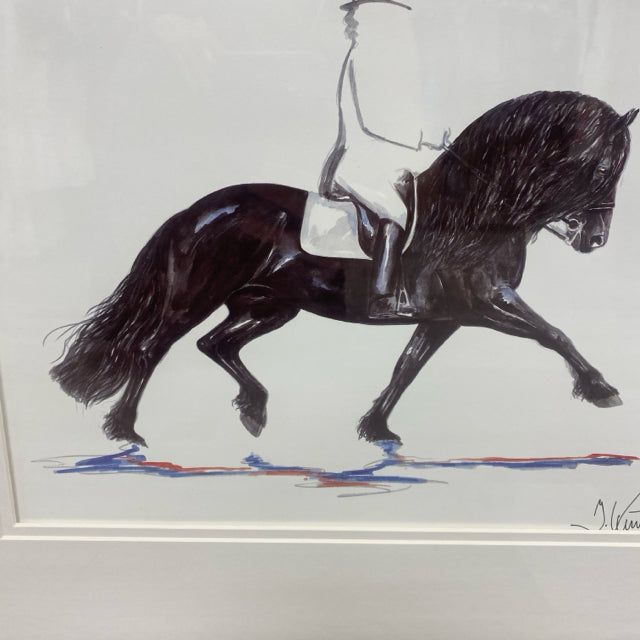 White-Black Wall Decor - Horse - By Jan Kunste