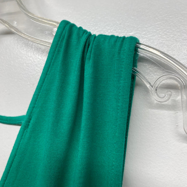 Soft Surroundings Size L Women's Green Solid Maxi-Sleeveless Dress