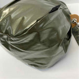 Brontibay Paris Green Fabric Solid Crossbody Handbag