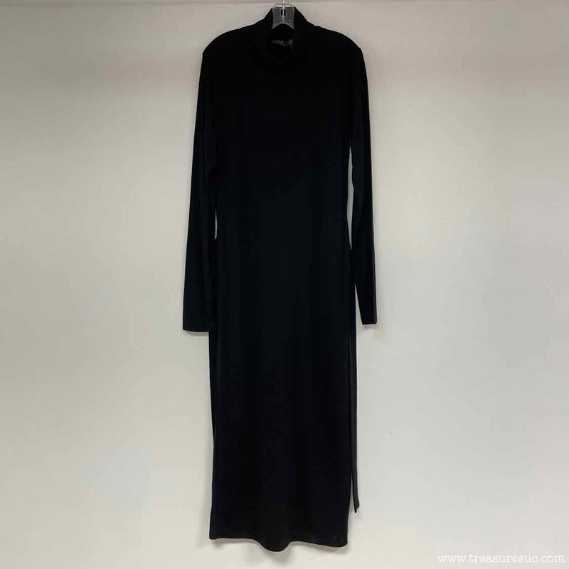 Polo Ralph Lauren Size Xl Women's Black Solid Dress