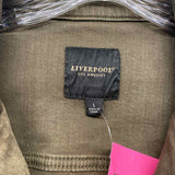 Liverpool Women's Size L Green Solid Moto Jacket